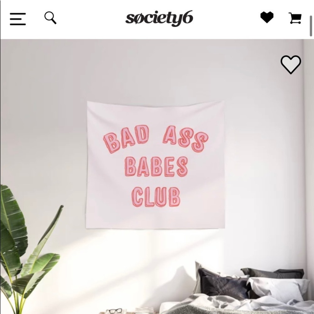 "Bad Ass Babes Club" Society 6 Tapestry